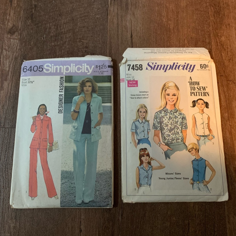 Lot of 11 vintage sewing patterns and publications circa 1950’s-70’s